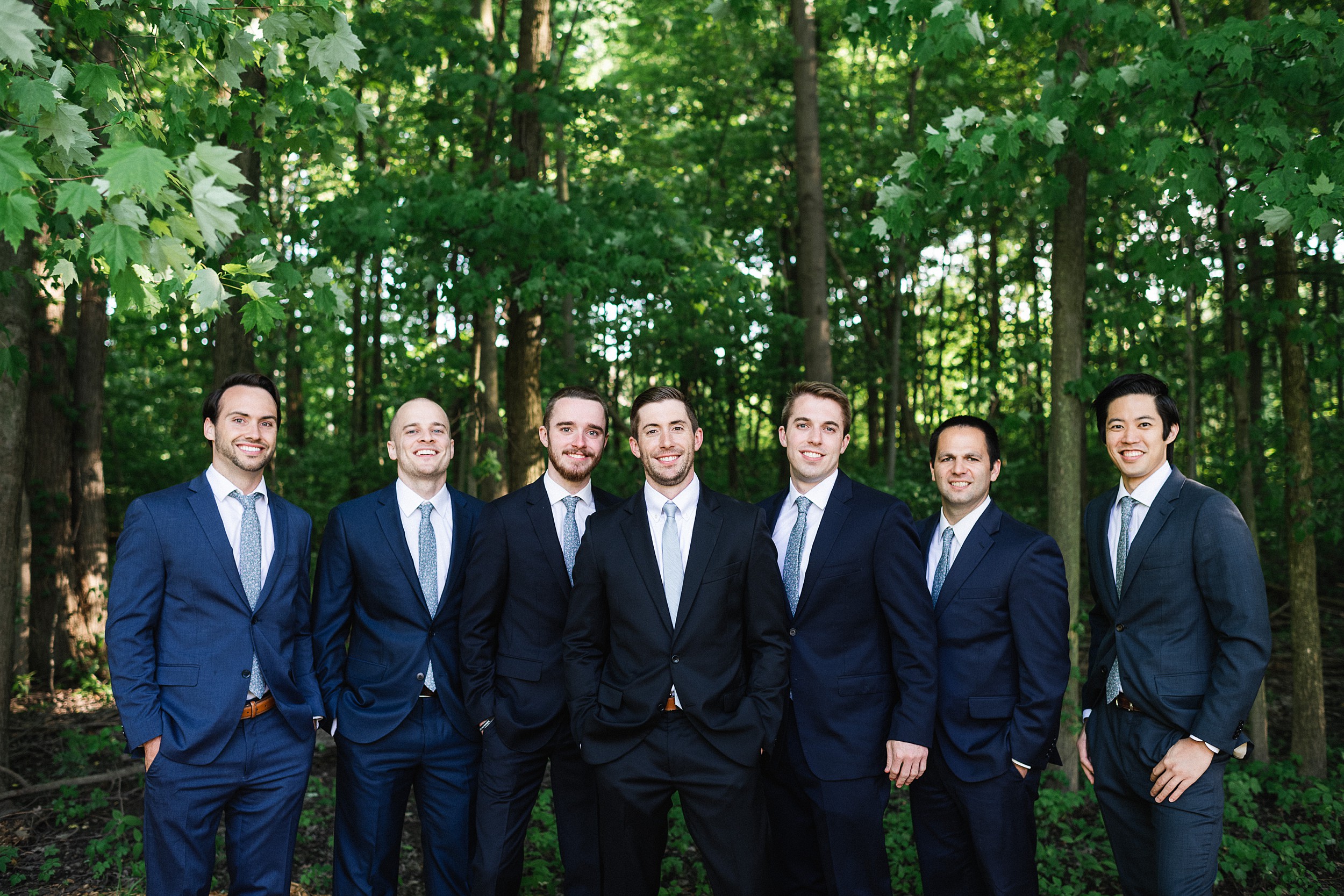 groomsmen wearing navy blue