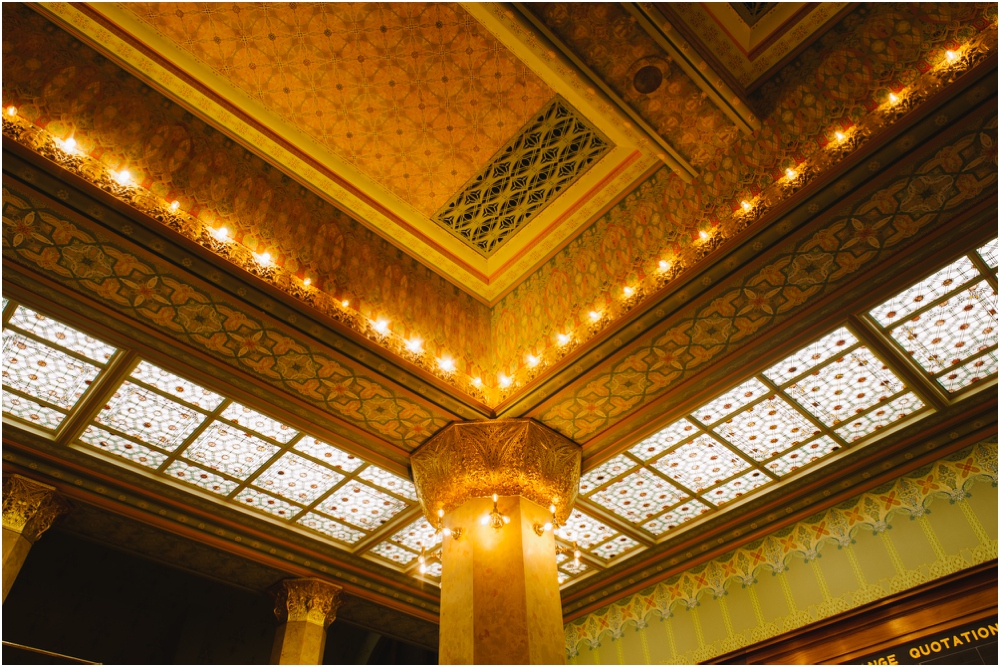 The ceiling of the Chicago Stock Exchange Trading Room at the Art Institute of Chicago.