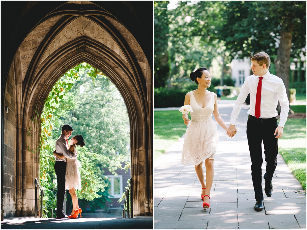 Wedding photography at University of Chicago.