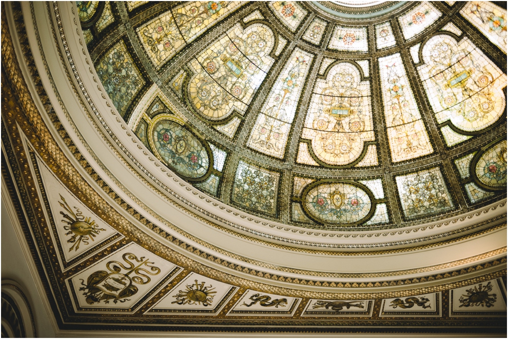 Tiffany glass dome at Chicago Cultural Center.
