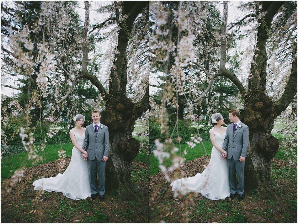 Weeping willow wedding portraits.